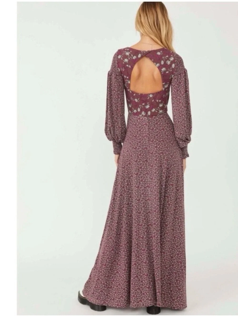 Free People Love Story Maxi Dress Size Large Prairie Boho - Picture 4 of 8